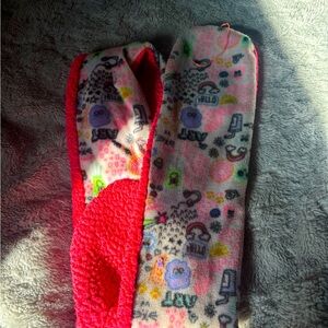 Girls pink fleece scarf